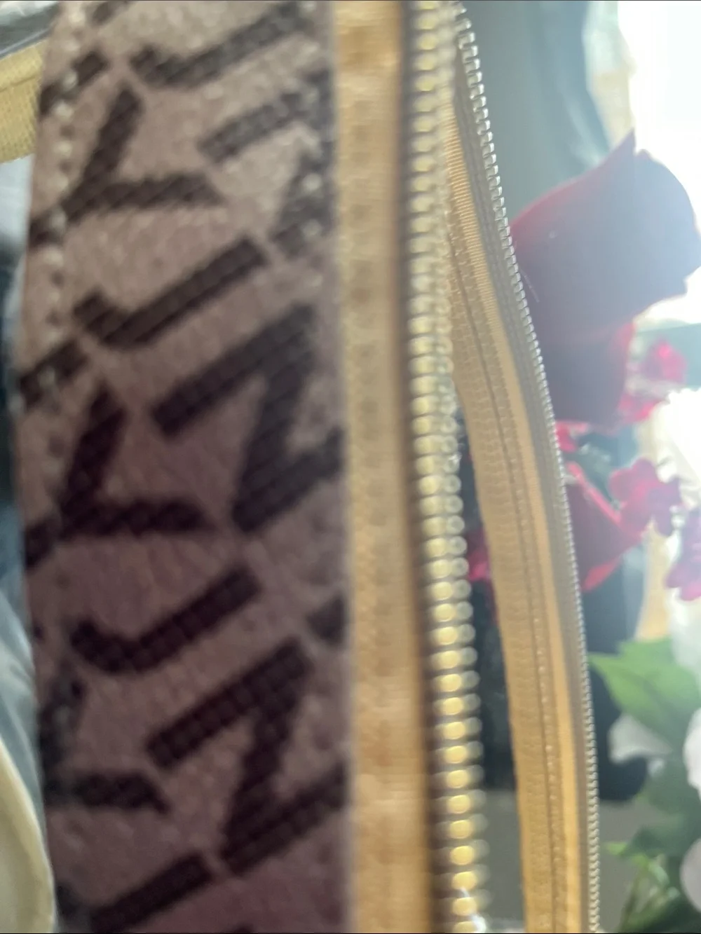 Jones NY Clear Cosmetic Travel Bag with Beige Trim w/extras